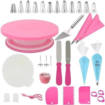 35-255 parça Pikap Seti Montaj Kalemi Spatula Kek Kreması Montaj Aracı Kendin Yap Pişirme Aracı Ay Kek Kalıbı Kek Dekorasyon Araçları