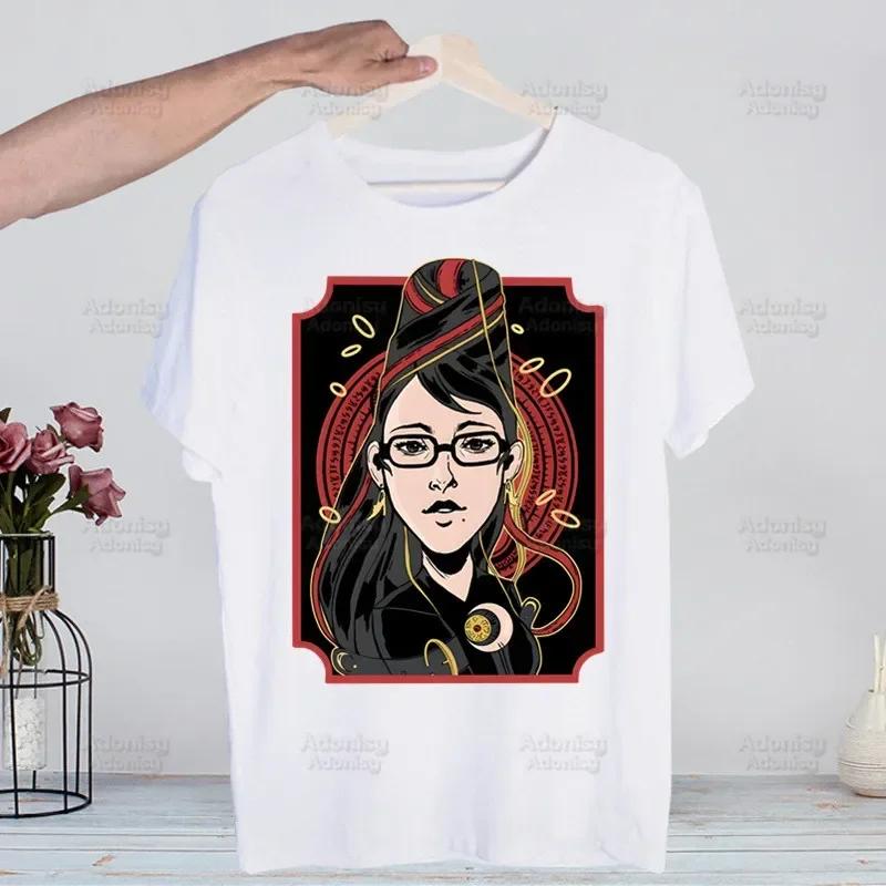 Game Bayonetta Harajuku T-shirts Summer Men/Women Hip Hop Funny Print Tshirt Streetwear T Shirt Short Sleeve Tee Top