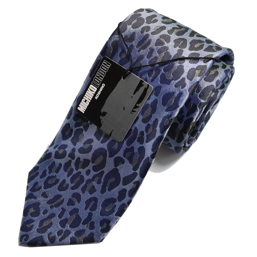 [Michiko London] Italian Fabric, Made in Japan. Silk Necktie, 100% Silk. Perfect as a gift for men, women, or unisex. (MKI-011-C GrayOlive)