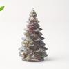 1pc Small Christmas Tree with Natural Crystal Synthetic Gemstone Inside, Lucky and Prosperous Growing Fluorite Bonsai Money Plant