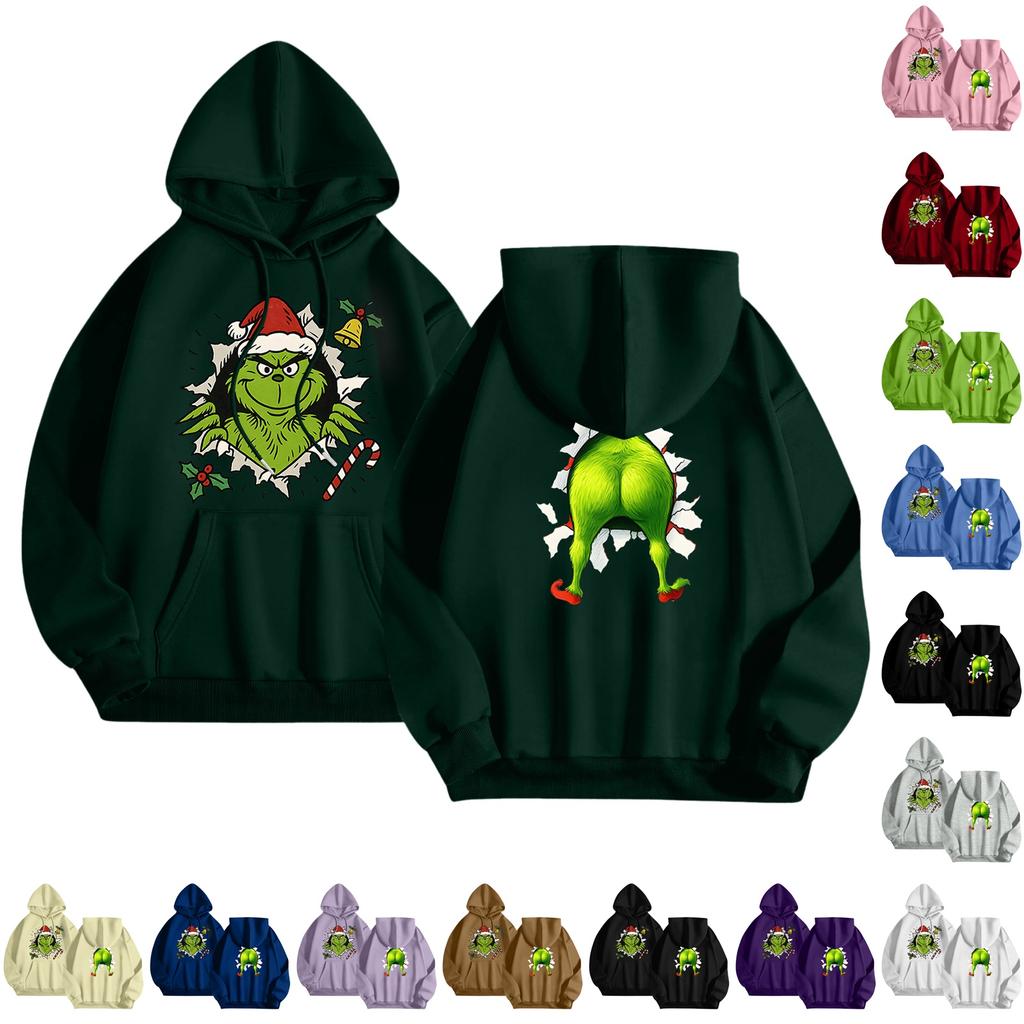 Women's Fashionable Casual Long-Sleeved Hooded Printed Sweatshirt