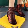 New Soft Leather Women's Cotton Shoes Autumn and Winter Martin Boots Piled Thick Heel Short Boots Soft-soled Shoes
