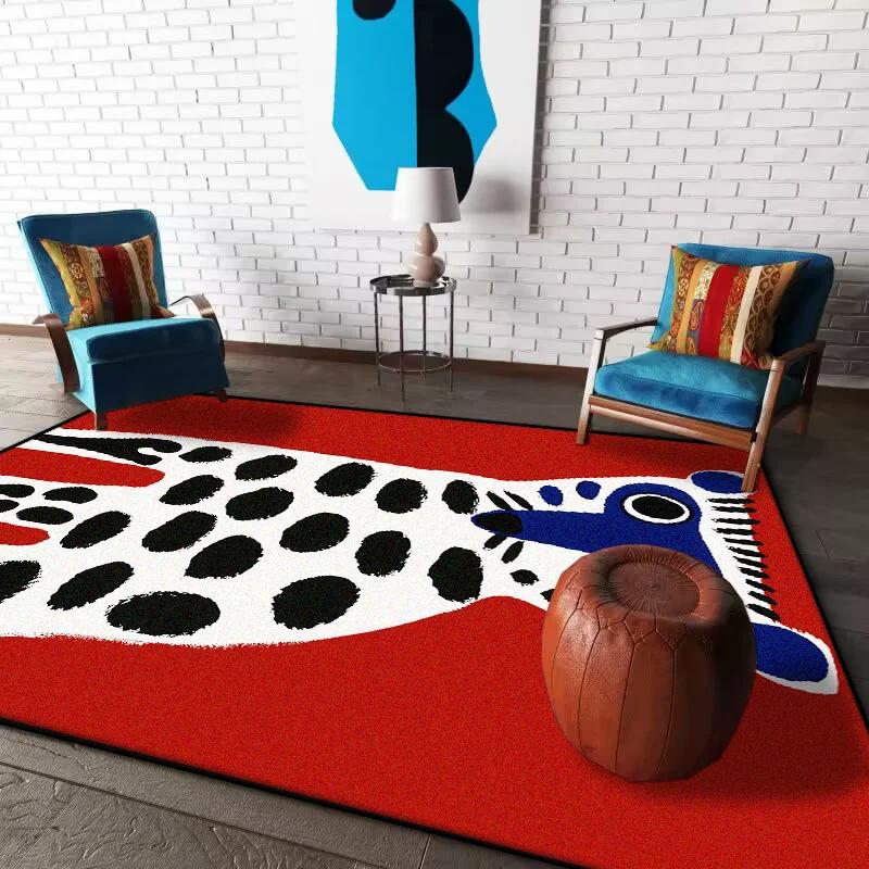 Tappeto VIKAMA Moderno con Motivo Animale Astratto - Tappeto Grande per Soggiorno - Morbido e Antiscivolo per Camera da Letto - Decorazione per la Casa
