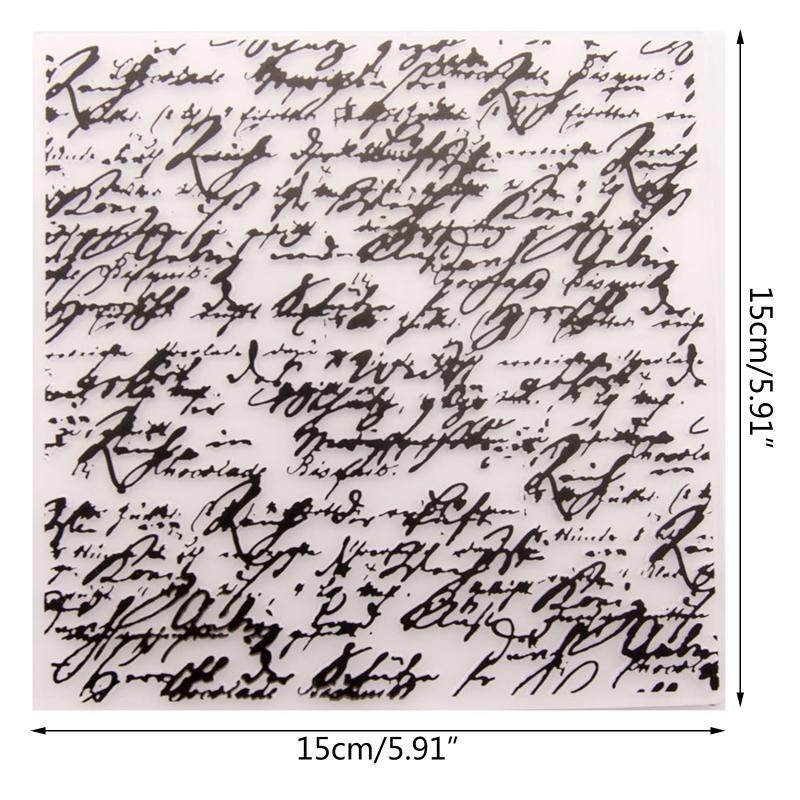 Embossing Folder for Creative Embossing Script Die Stencils for DIY Paper