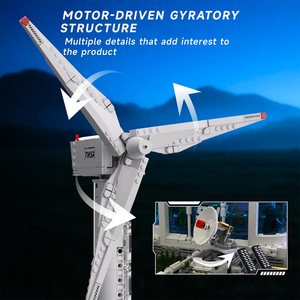 Technisches Windkraftwerk Bausteine Set Mit Leuchtendem Modell Bausatz Für Kindergeburtstag Halloween Weihnachtsgeschenke