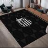 Santos FC Flannel Pattern Square Carpet,Area Rug,Carpet Rug for Living Room Bedroom Sofa Playroom Decor,Non-slip Floor Mat