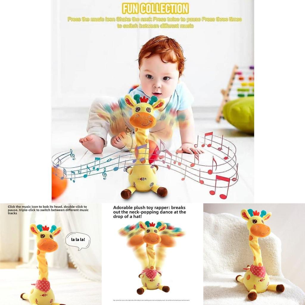 Singing Giraffe Plush Toy With Talking Motion For Kids Gift