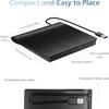 External CD/DVD Drive, USB 3.0 CD DVD Player Portable +/-RW Burner CD ROM Reader Writer Disk Duplicator for Laptop Desktop PC