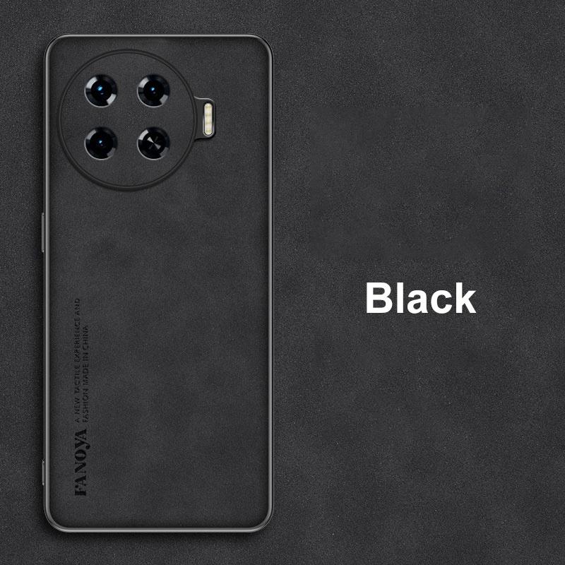 

Для Tecno Spark 20 Pro+ чехол Роскошный чехол для телефона из искусственной кожи для Tecno Spark 20 Pro Plus Задняя крышка Матовый силиконовый Полная защита Spark 20 Pro Plus чёрный