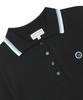 Antomas Circle Spaceship Logo Knit Polo Women - Black