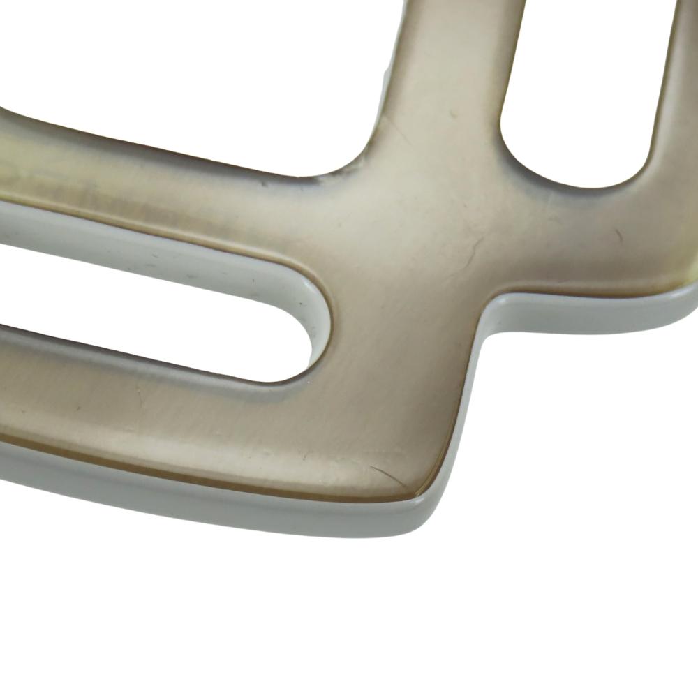 Used HERMES Necklace Rhythm Buffalo Horn 8.6g Brown Long