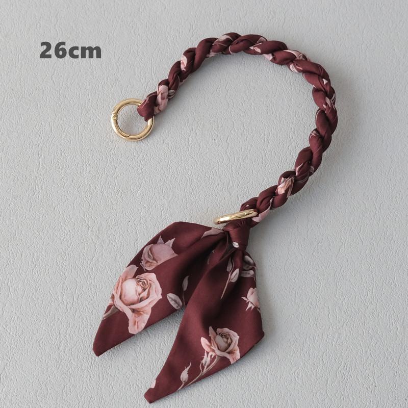 Nueva Moda Primavera Bolso de Mano de Mujer Parte de Accesorios Cadenas Desmontables Reemplazo Correa de Seda con Estampado Floral Mujeres DIY Asas de Cadena para Bolso