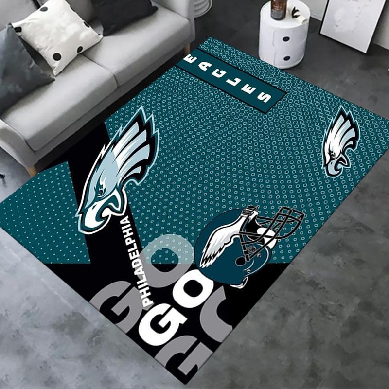 Philadelphia Eagles Teppich für Wohnzimmer Schlafzimmer Zuhause Sofadekoration, Kinderspiel rutschfeste Bodenmatte