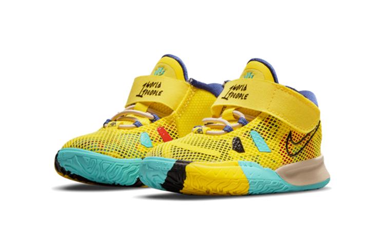 Nike Kyrie 7 1 World 1 People Mid top Toddler Shoes Lemon Infant And Toddler CT4980-700