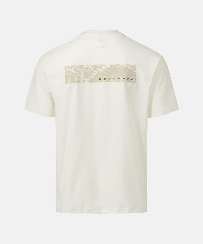 DESCENTE Training Back Graphic Oversized Short Sleeve T-Shirt Ivory (Sq321Tts75)