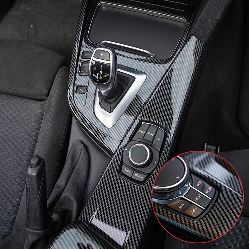 LHD Car Styling Fibră de carbon Consolă centrală Priza de aer Panou Capaci Decorare autocolante cadru pentru BMW F30 F31 F32 F34 F36