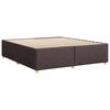 Bed Frame without Mattress Dark Brown 200x200 cm Fabric