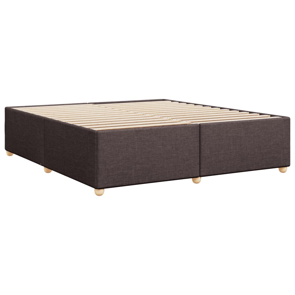 Bed Frame without Mattress Dark Brown 200x200 cm Fabric
