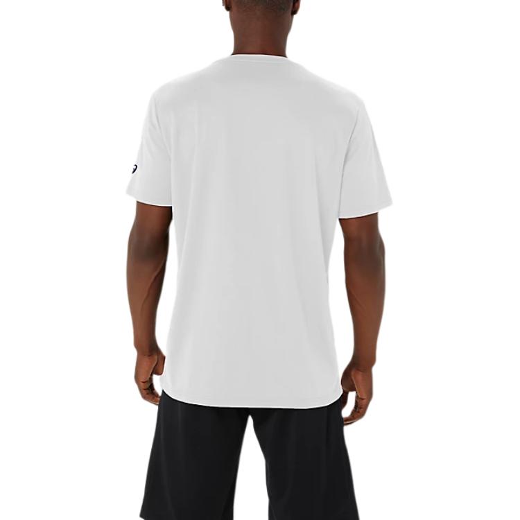 ASICS Men Running T Shirts Men's White Crew Neck Moderate 2031E615-100