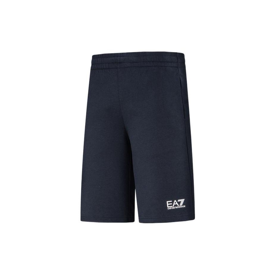 Emporio Armani Ss22 Solid Color Logo Print Drawstring Sports Casual Shorts Men shorts Navy-Blue 8NPS02PJ05Z1578