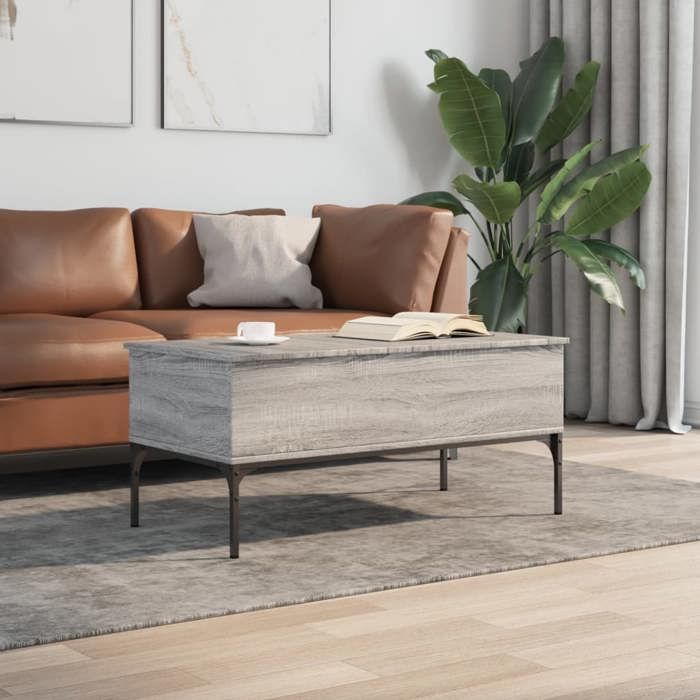 VidaXL Coffee Table, End Table with Adjustable Feet, Side Table Living Room Interior, Modern, Sonoma 845414