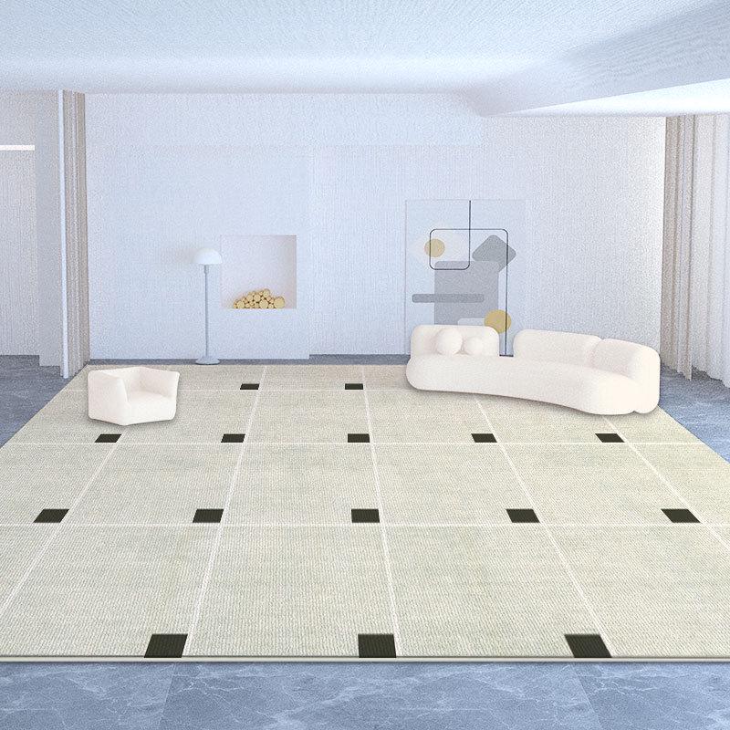 Luxury Minimalist French Carpet: Waterproof, Simple, Scrubbable Floor Mat for Living Room and Bedroom.