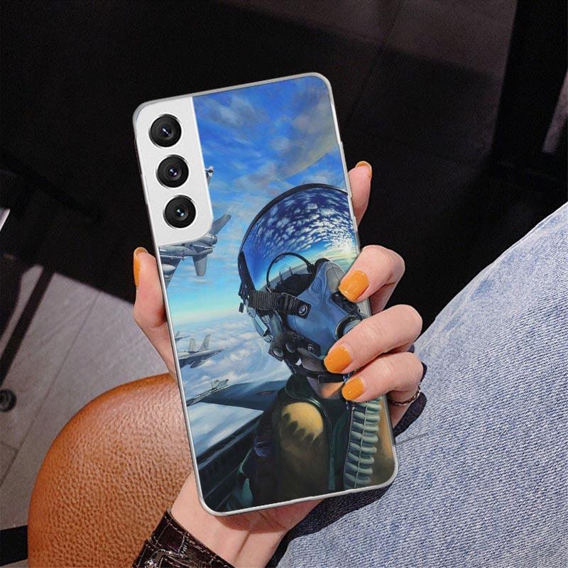 Military Aircraft Warship Fighter Phone Case For Samsung Galaxy S24 S25 Edge S26 Ultra S23 S22 S21 Plus S20 FE + Personalized Pr