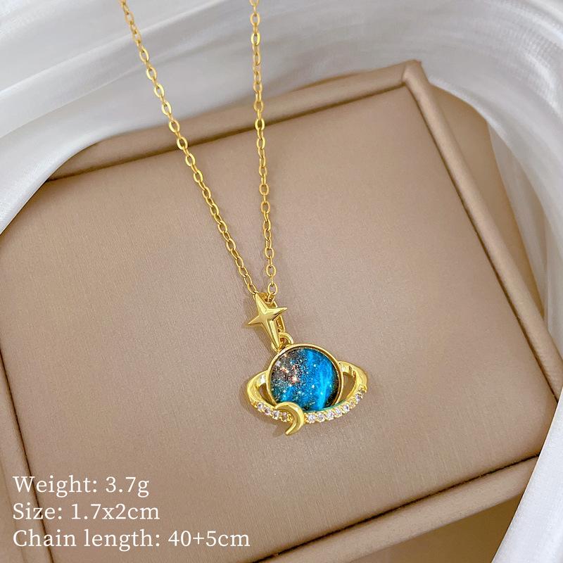 Copper Micro-Inlaid Cross Fashionable Light Luxury Temperament Gorgeous Full Diamond Necklace Female Versatile Collarbone Chain Titanium Steel