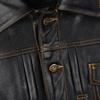 Classic 506 Style Genuine Cow Leather Jacket For Men Blue Black Natural Goatskin Coat Man  Slim Fit Soft Male Clothes Autumn