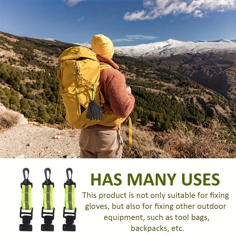 Single Double Clip Glove Clip Universal Outdoor Hanging Clip Firefighter Glove Storage Clip Compact Secure Hold for Camping Hiking Work Gloves
