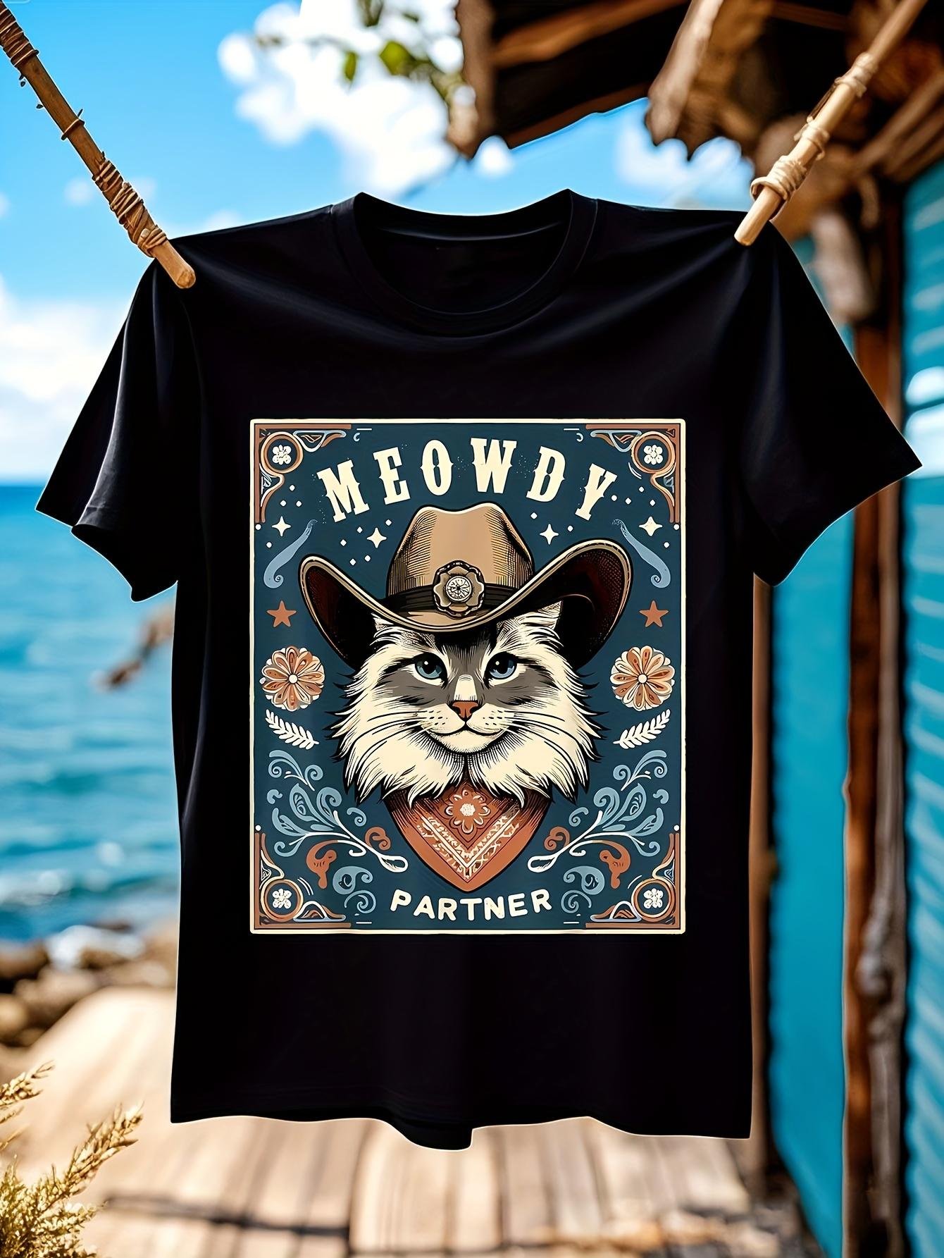 Humorous Black Cotton Tshirt for Adults Featuring a Weste... L
