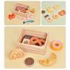 Children Wooden Kitchen Dessert Making Toys Pretend Play Montessori Fruits Vegetables Seafood Simulation Food Set Toys for Girls