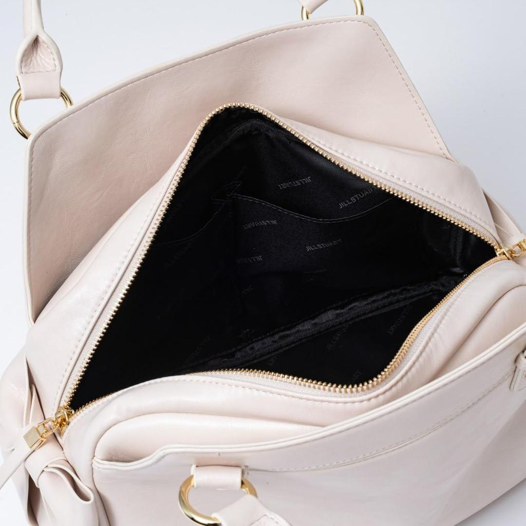 Jill Stuart Pecot Shoulder Bag with Ribbon Feminine and Vintage Design, Feel, JSLH5EH1, Ivory, Women's