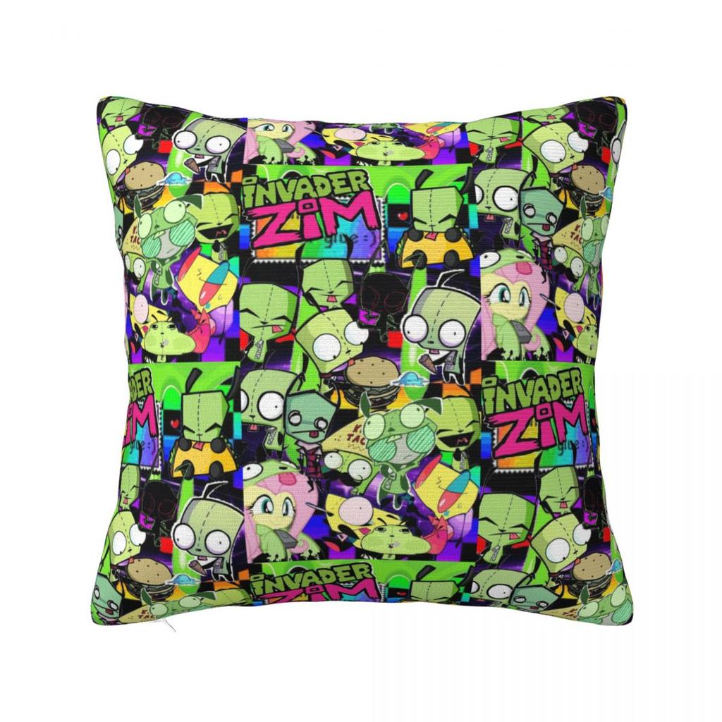 Invader Zim Gir Dib Robot Povlak na polštář Americký animovaný povlak na polštář na pohovku ložnici domácí dekorace Povlak na polštář Povlaky na polštáře Dárek