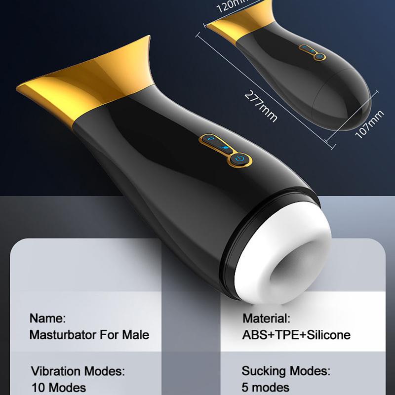 Männlicher Masturbator Cup Oralsex AutomaticBlowjob Vibrationswärmemaschine Erwachsene Ausdauerübung Vakuum Elektrisches Saugen Sex