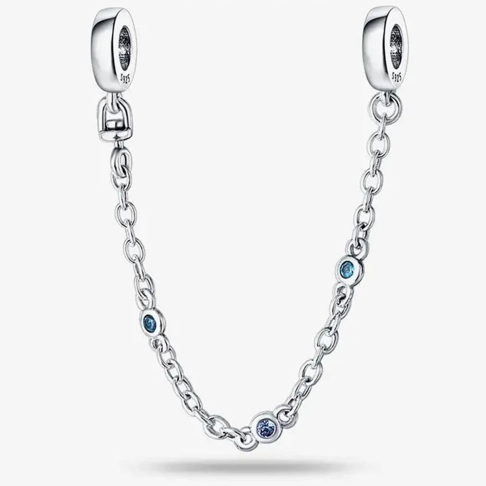 New In Color Zircon Angle Round Clip Bead Fit Pan Original Bracelet Women Copper Safety Chain Jewelry Gift