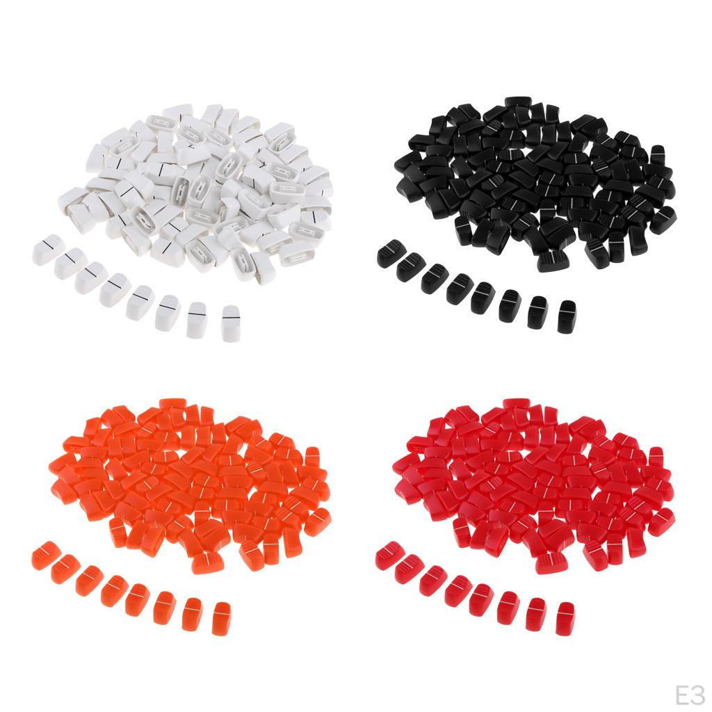 100 Pcs Audio Mixer Console Fader Knobs 4mm