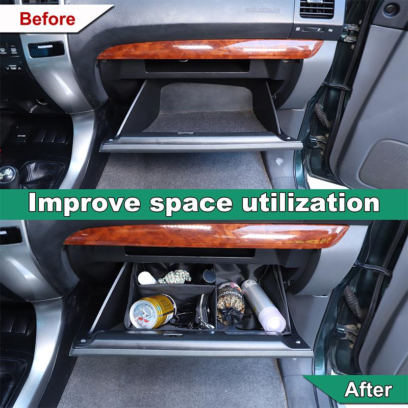 2pcs For Toyota Land Cruiser Prado LC120 J120 2003-2009 Glove Box Organizer Tray Hidden Storage Accessories