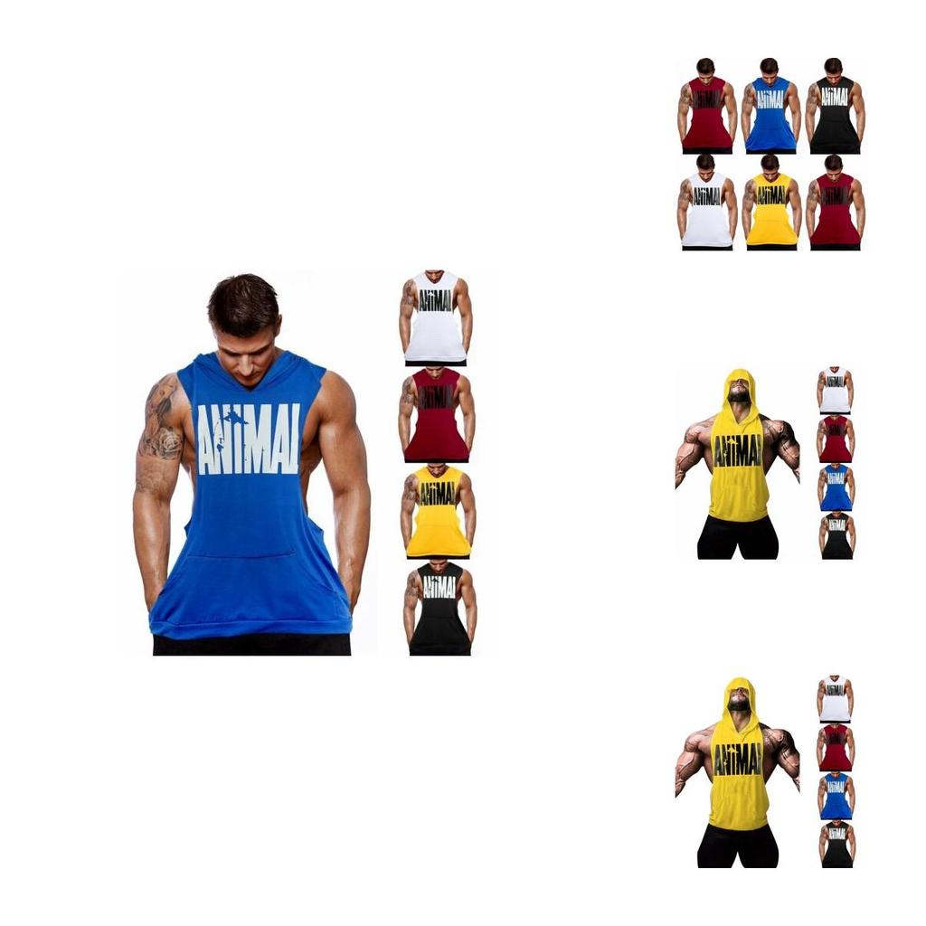 Premium Quality Men Gym Bodybuilding Stringer Clothing Hoodie Tank Muscle Shirt Vest Tops