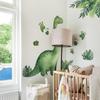 Kreative und niedliche Dinosaurier- und tropische grüne Pflanzen Kinderzimmerdekoration und Verschönerungsaufkleber