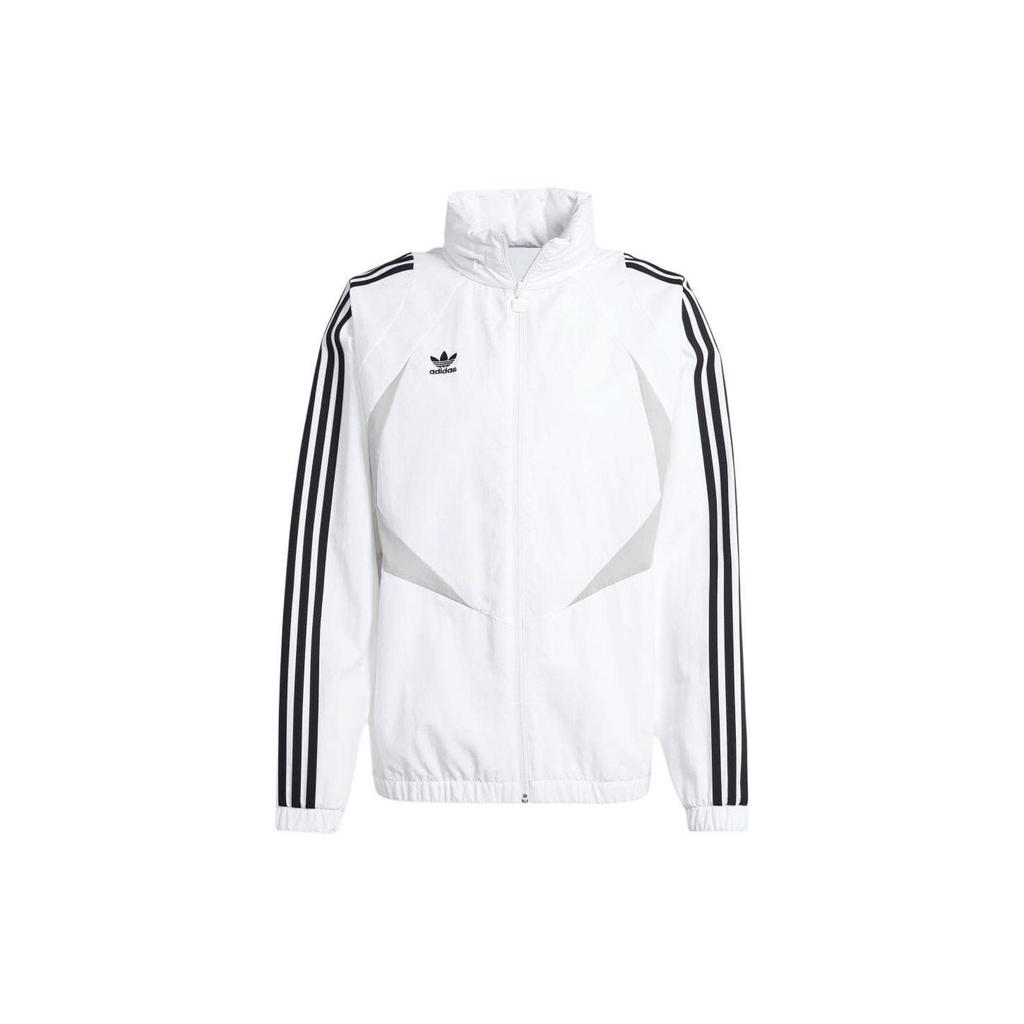 Adidas Originals Colorblock Three-Stripe Zip-Up Collar Jacket Men Jacket White JF8737