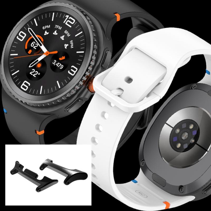 1 pár 22mm adaptér pro Samsung Galaxy Watch 8 konektor řemínku náramku nerezová ocel doplňky