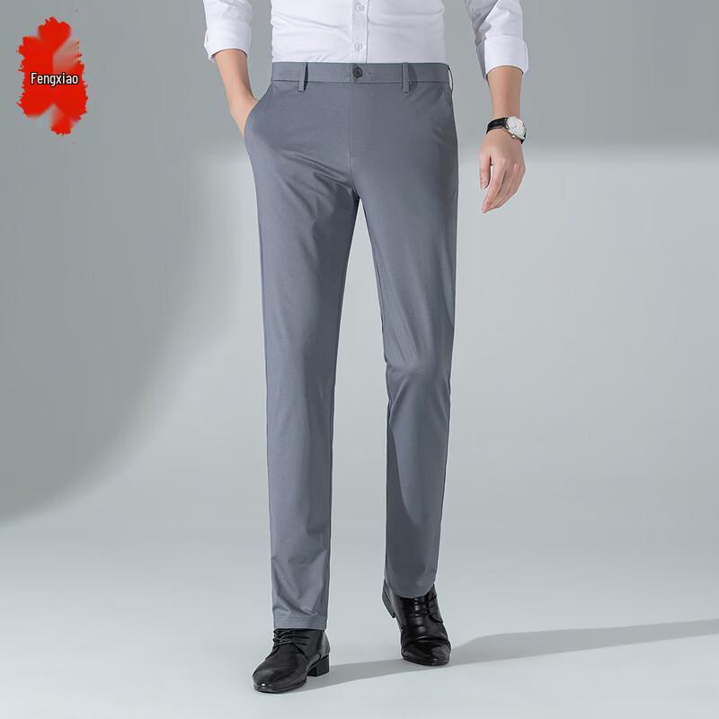 Men s Business Casual Straight-Leg Pants 33