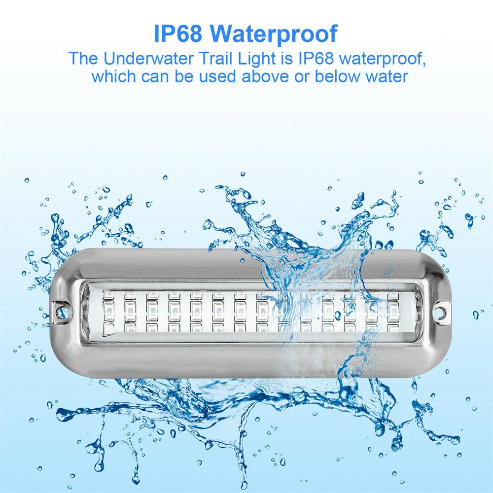 2X42 LED Yacht Underwater BOAT MARINE Transom RV LIGHTS Stainless Steel Pontoon Navigation Lights Yacht Boat Stern Anchor Lamp