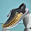 Summer Comfortable Mens Textile Knitting Upper Eva Footbed Dress Beach Water Shoes, Updatest Newest Fashionable  Japanese