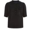 Shop   Women S Linen Collar Neck BuTTon Half Open Tencel ShorT Sleeve KniT T Sh