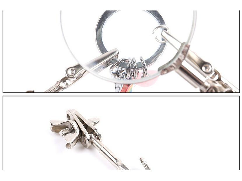 Golden Horse Three-Hand Auxiliary Clip Magnifier, 65mm, Green Box