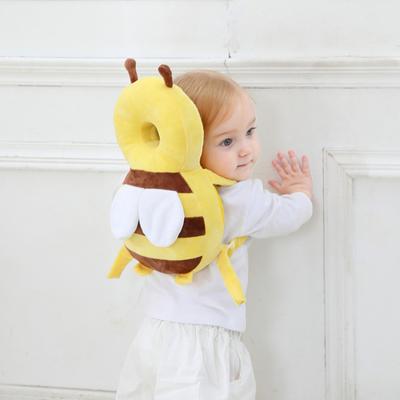 Baby Kopfschutz Hummel Rucksack Plüsch Bienenkopfschutz Rucksack mit horizontalem Befestigungsgurt für 5-24 Monate Kleinkind