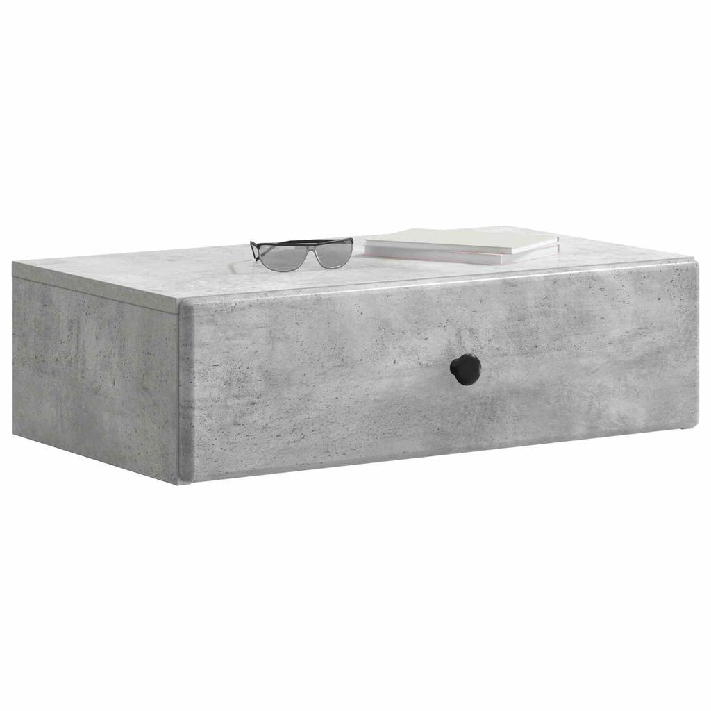 Wall Mounted Side Table Concrete Grey 59 x 34.5 x 17 cm
