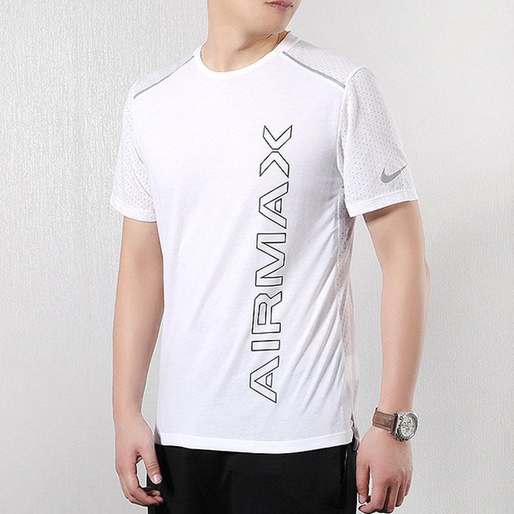 Nike Rise 365 Running Training Crew Neck Short Sleeve T-Shirt Men Tops White AQ9922-100
